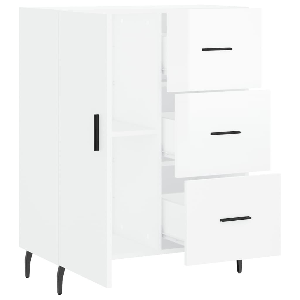 Sideboard Hochglanz-Weiß 69,5x34x90 cm Holzwerkstoff