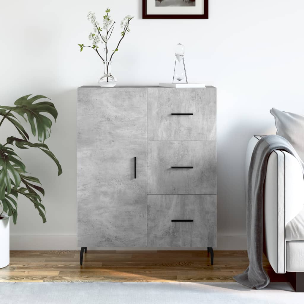 Sideboard Betongrau 69,5x34x90 cm Holzwerkstoff