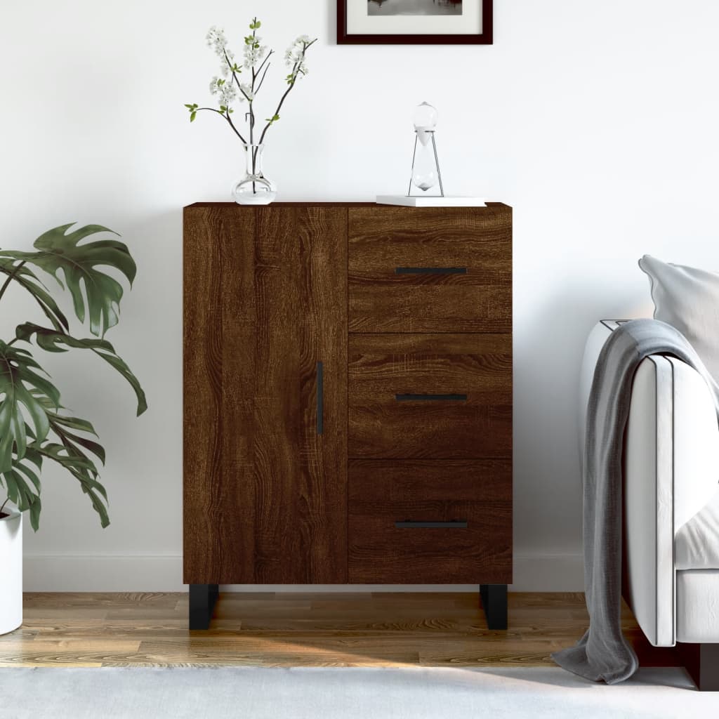 Sideboard Braun Eichen-Optik 69,5x34x90 cm Holzwerkstoff