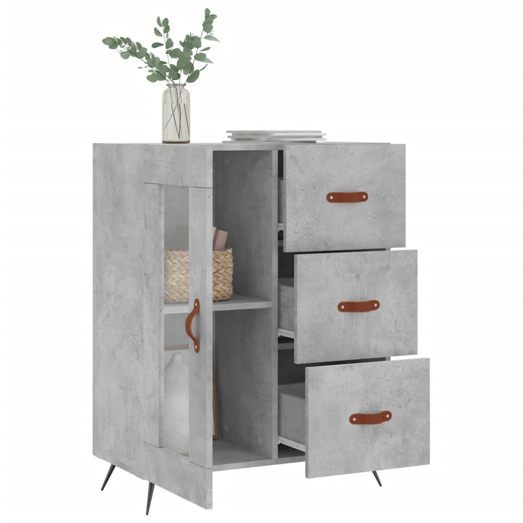Sideboard Betongrau 69,5x34x90 cm Holzwerkstoff
