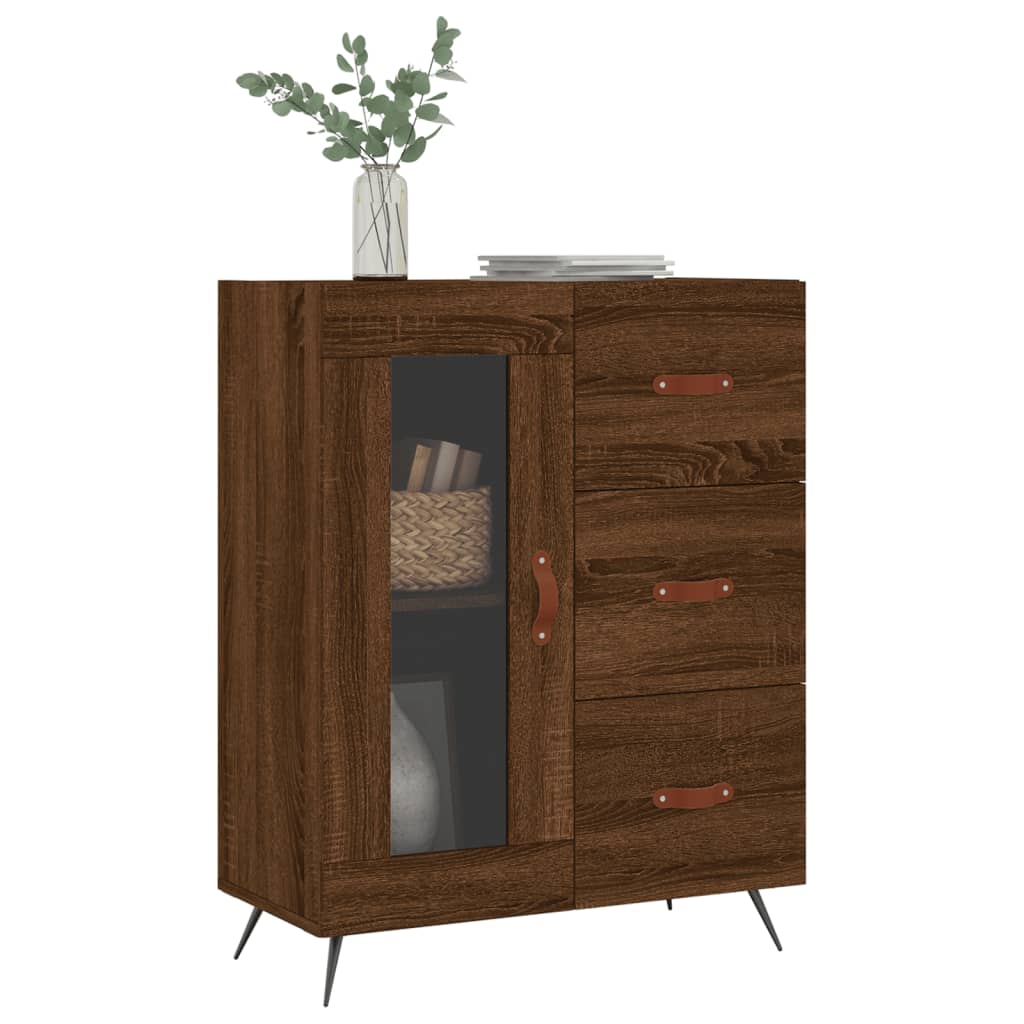 Sideboard Braun Eichen-Optik 69,5x34x90 cm Holzwerkstoff