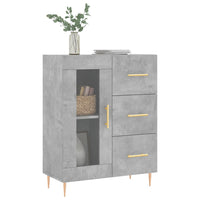 Thumbnail for Sideboard Betongrau 69,5x34x90 cm Holzwerkstoff
