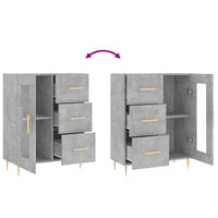 Thumbnail for Sideboard Betongrau 69,5x34x90 cm Holzwerkstoff
