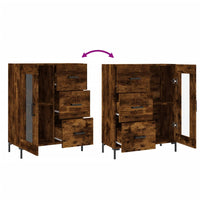 Thumbnail for Sideboard Räuchereiche 69,5x34x90 cm Holzwerkstoff