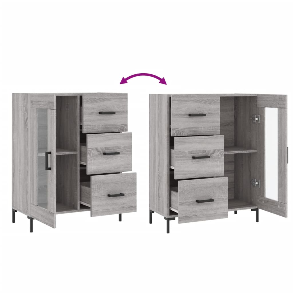 Sideboard Grau Sonoma 69,5x34x90 cm Holzwerkstoff