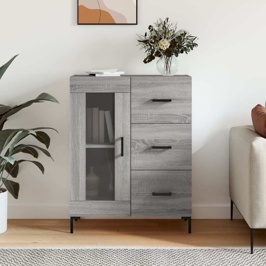 Sideboard Grau Sonoma 69,5x34x90 cm Holzwerkstoff