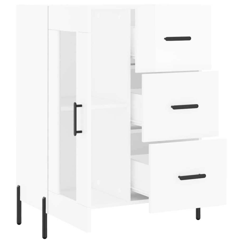 Sideboard Hochglanz-Weiß 69,5x34x90 cm Holzwerkstoff