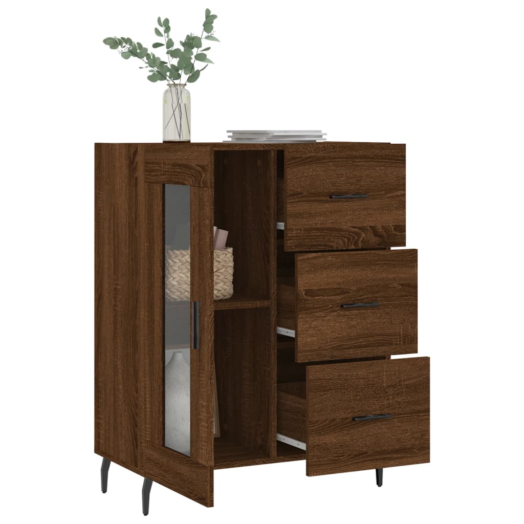 Sideboard Braun Eichen-Optik 69,5x34x90 cm Holzwerkstoff