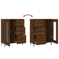 Thumbnail for Sideboard Braun Eichen-Optik 69,5x34x90 cm Holzwerkstoff