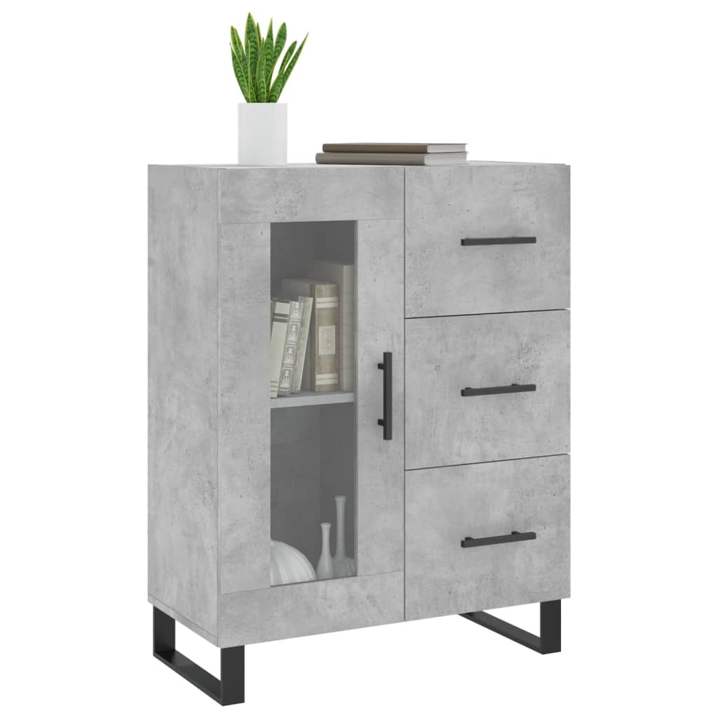 Sideboard Betongrau 69,5x34x90 cm Holzwerkstoff