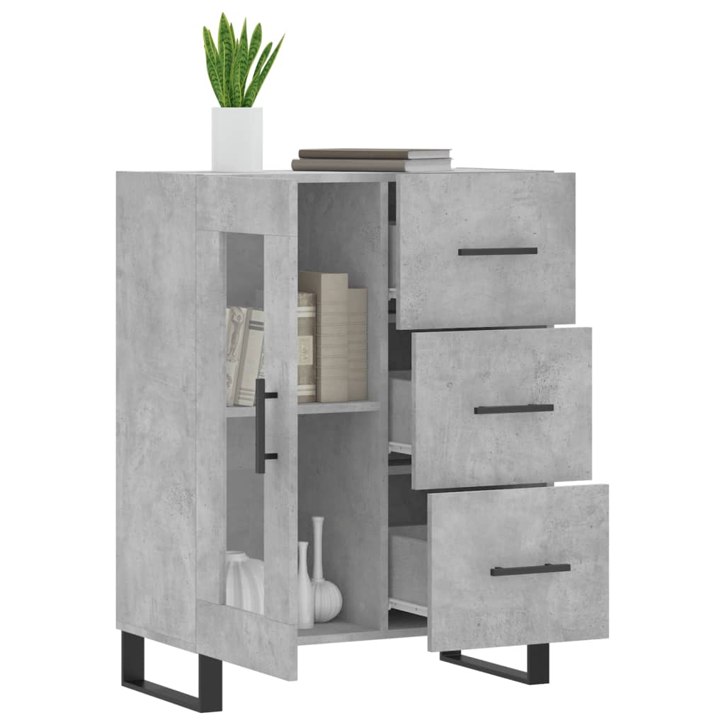 Sideboard Betongrau 69,5x34x90 cm Holzwerkstoff