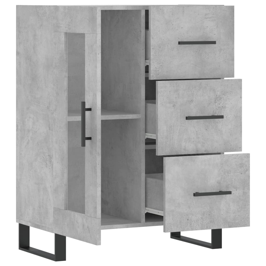 Sideboard Betongrau 69,5x34x90 cm Holzwerkstoff