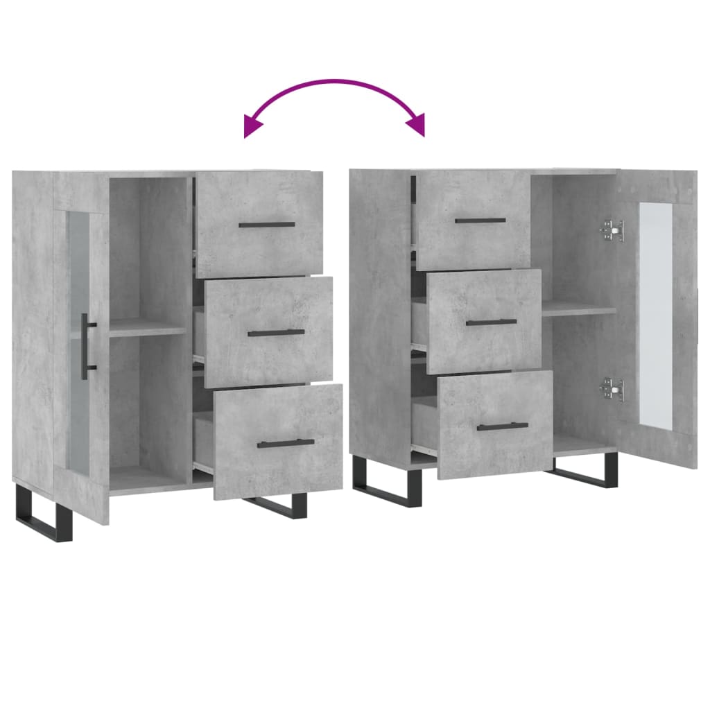 Sideboard Betongrau 69,5x34x90 cm Holzwerkstoff