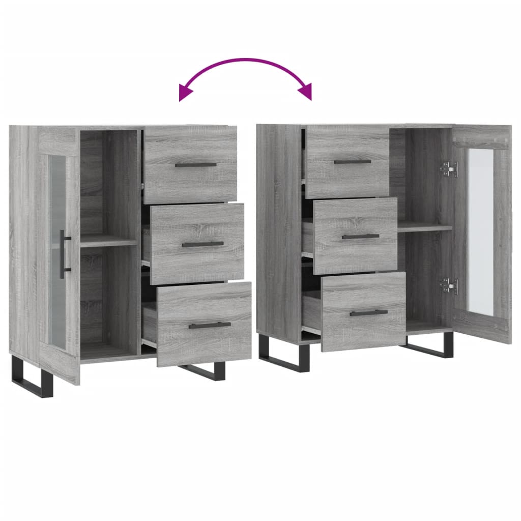 Sideboard Grau Sonoma 69,5x34x90 cm Holzwerkstoff