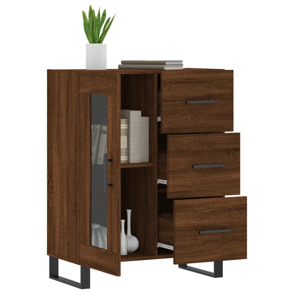 Sideboard Braun Eichen-Optik 69,5x34x90 cm Holzwerkstoff