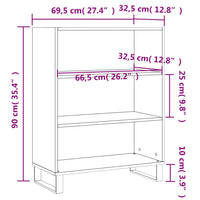 Thumbnail for Regalschrank Grau Sonoma 69,5x32,5x90 cm Holzwerkstoff