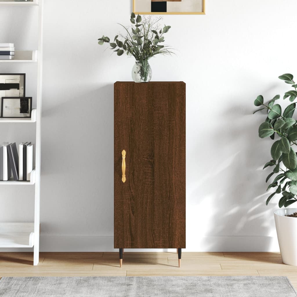 Sideboard Braun Eichen-Optik 34,5x34x90 cm Holzwerkstoff