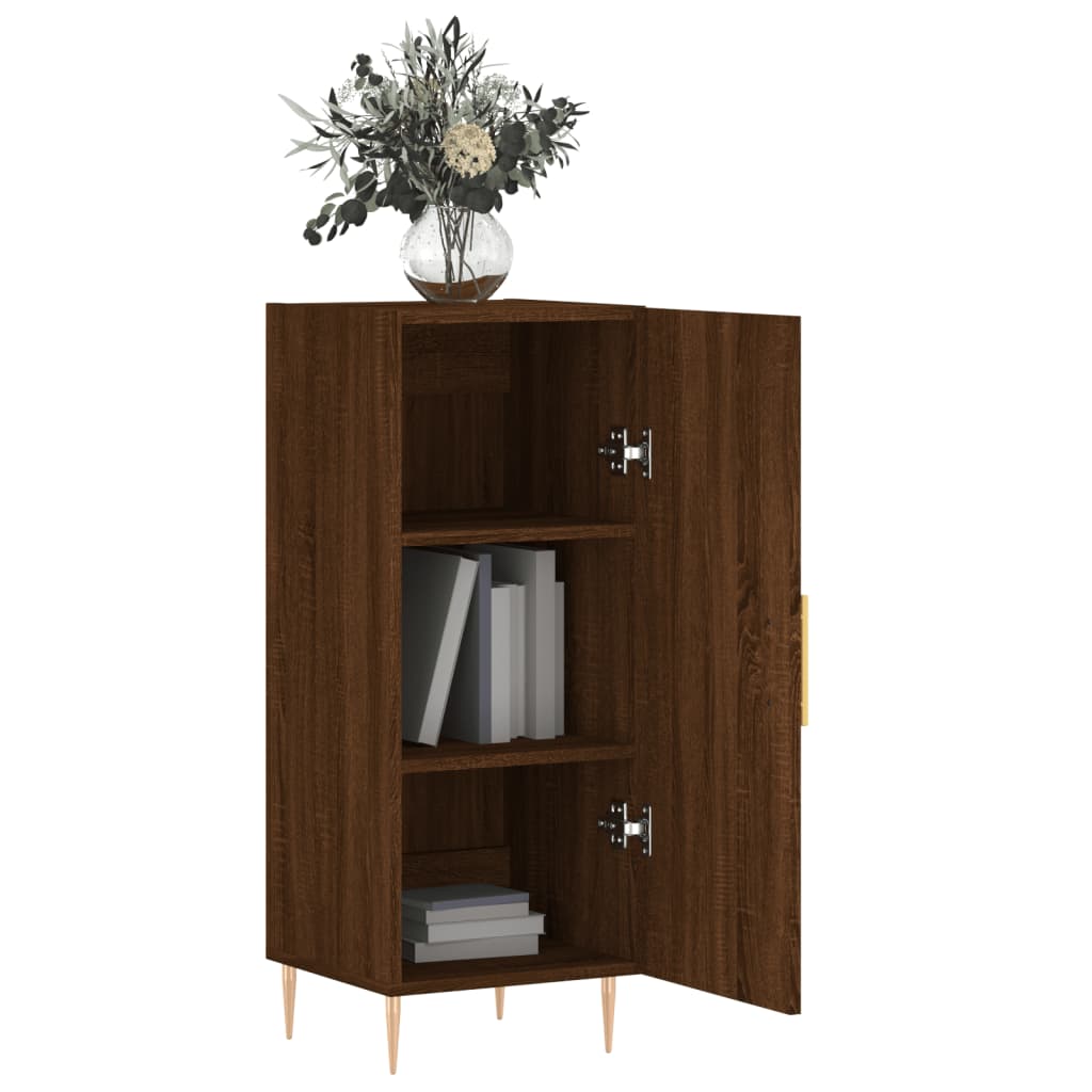 Sideboard Braun Eichen-Optik 34,5x34x90 cm Holzwerkstoff
