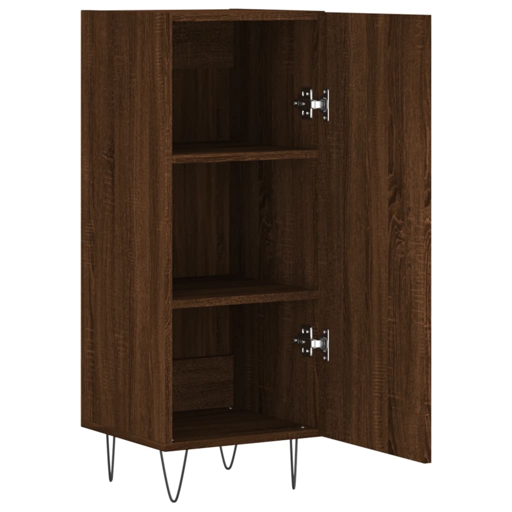 Sideboard Braun Eichen-Optik 34,5x34x90 cm Holzwerkstoff