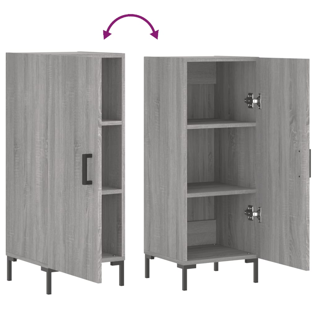 Sideboard Grau Sonoma 34,5x34x90 cm Holzwerkstoff