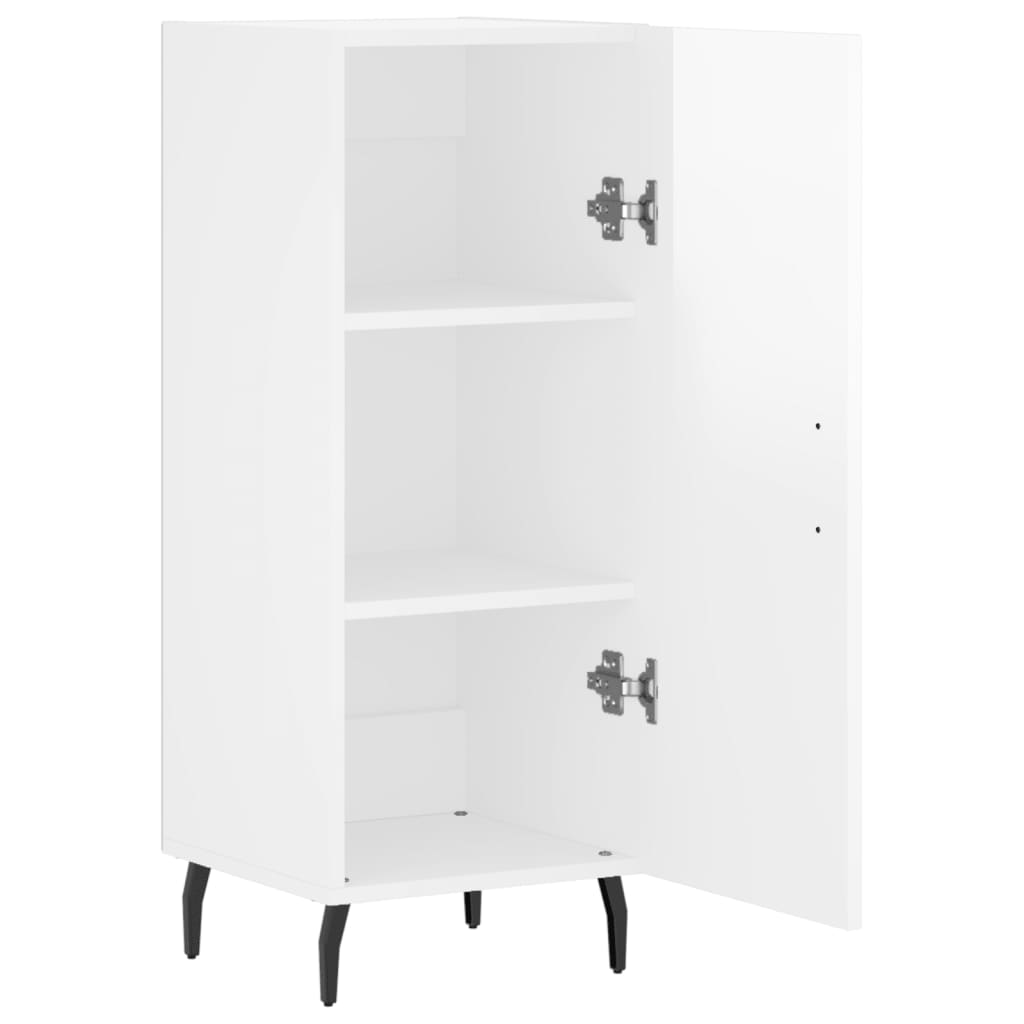 Sideboard Hochglanz-Weiß 34,5x34x90 cm Holzwerkstoff