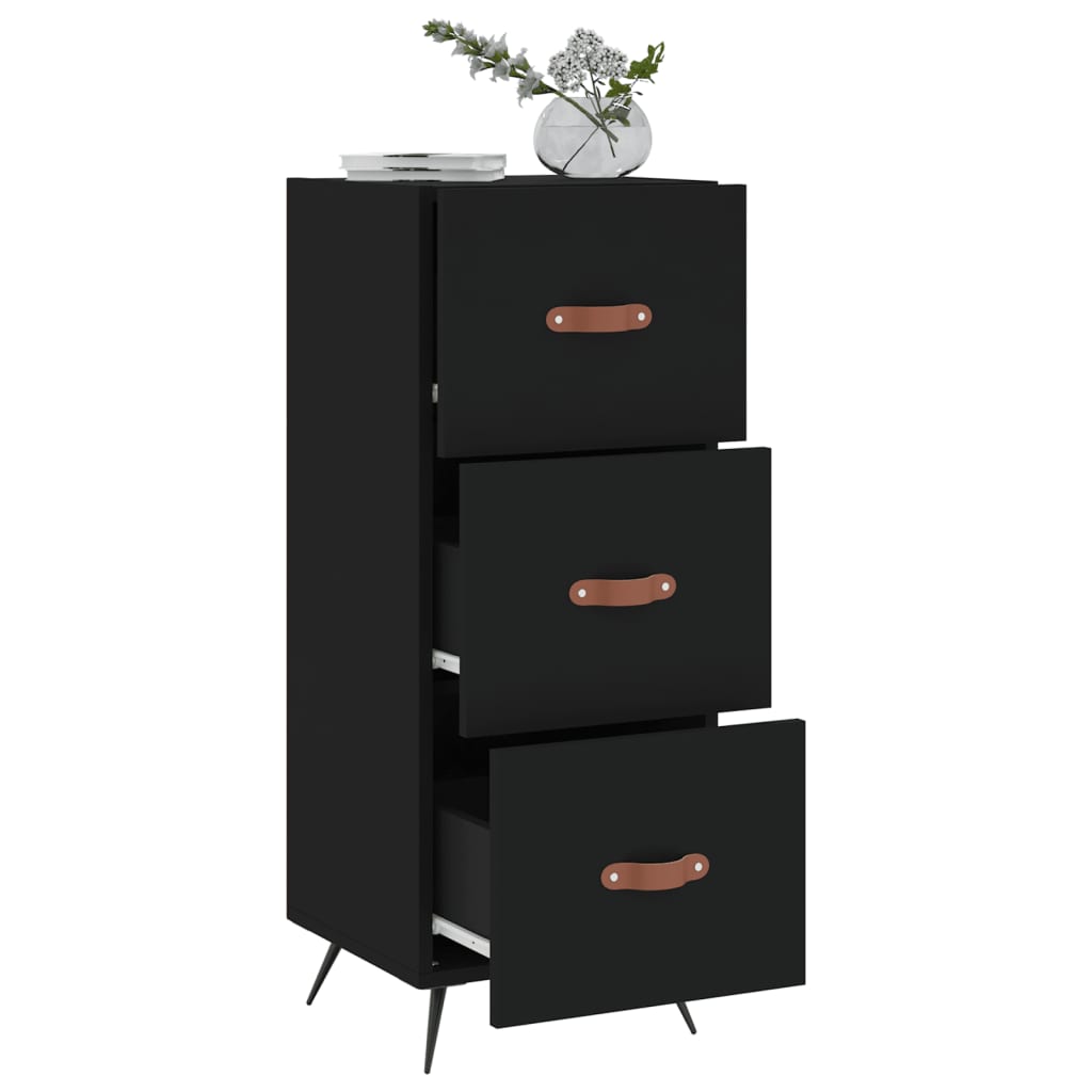 Sideboard Schwarz 34,5x34x90 cm Holzwerkstoff