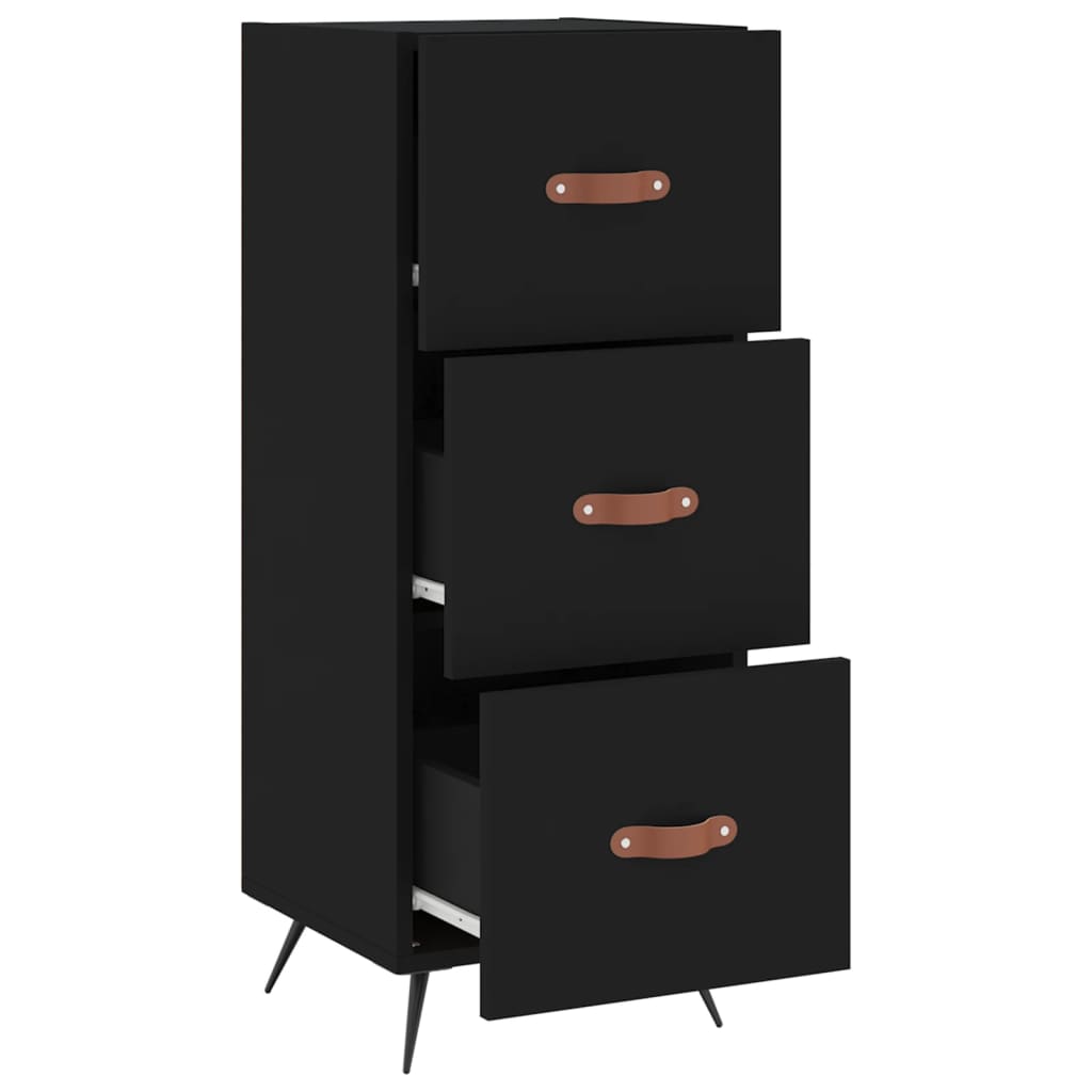 Sideboard Schwarz 34,5x34x90 cm Holzwerkstoff