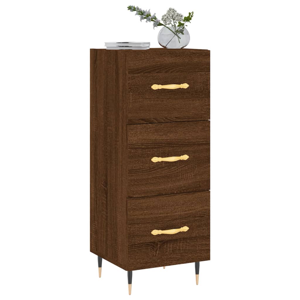Sideboard Braun Eichen-Optik 34,5x34x90 cm Holzwerkstoff