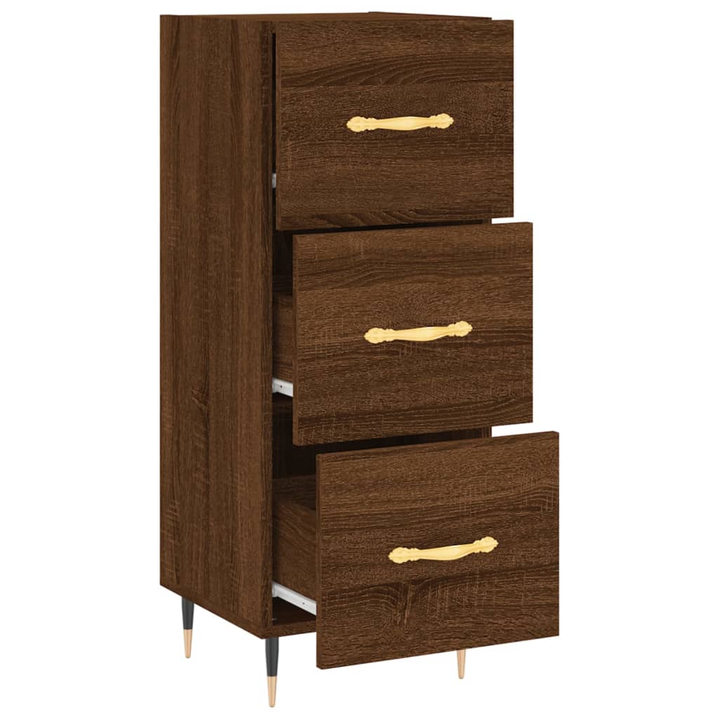 Sideboard Braun Eichen-Optik 34,5x34x90 cm Holzwerkstoff