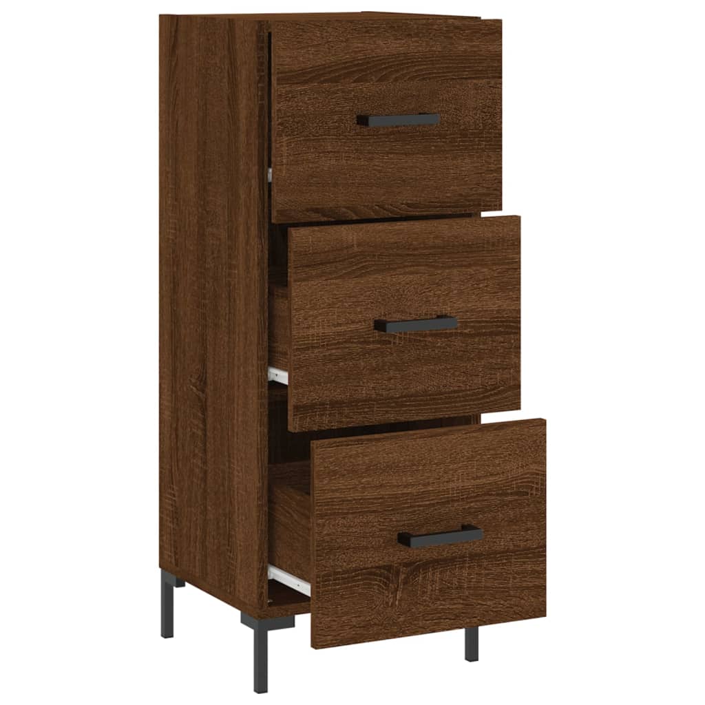 Sideboard Braun Eichen-Optik 34,5x34x90 cm Holzwerkstoff