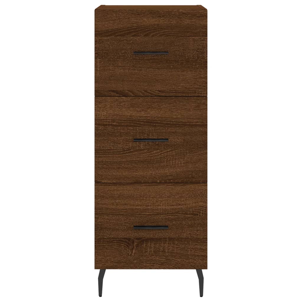 Sideboard Braun Eichen-Optik 34,5x34x90 cm Holzwerkstoff