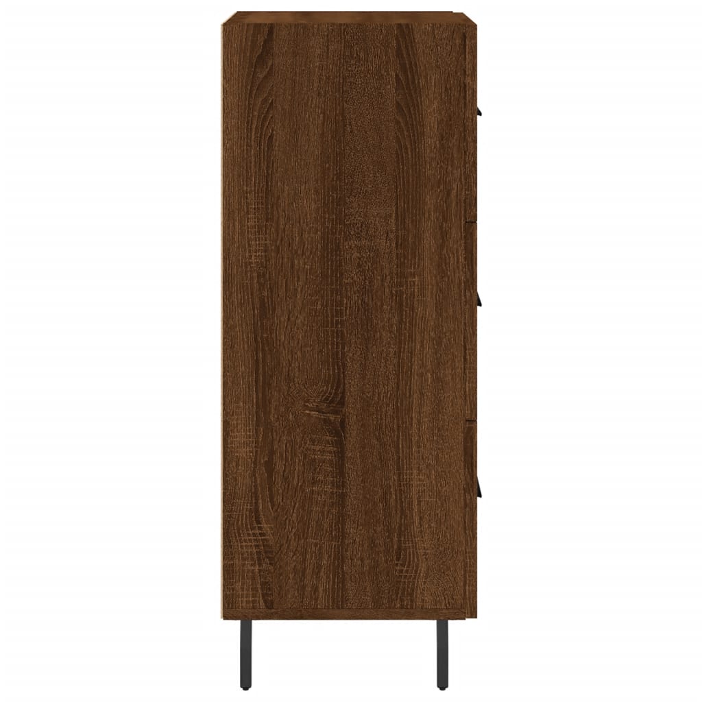 Sideboard Braun Eichen-Optik 34,5x34x90 cm Holzwerkstoff