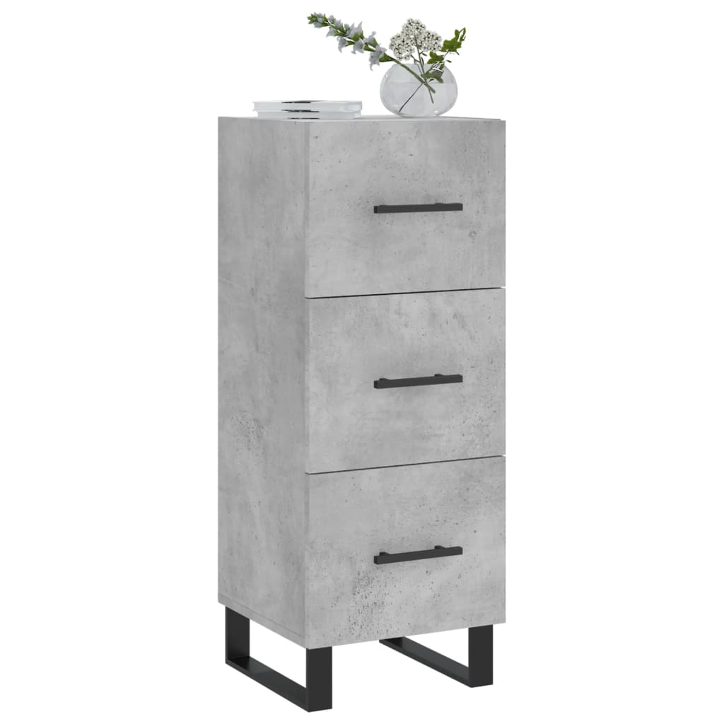 Sideboard Betongrau 34,5x34x90 cm Holzwerkstoff