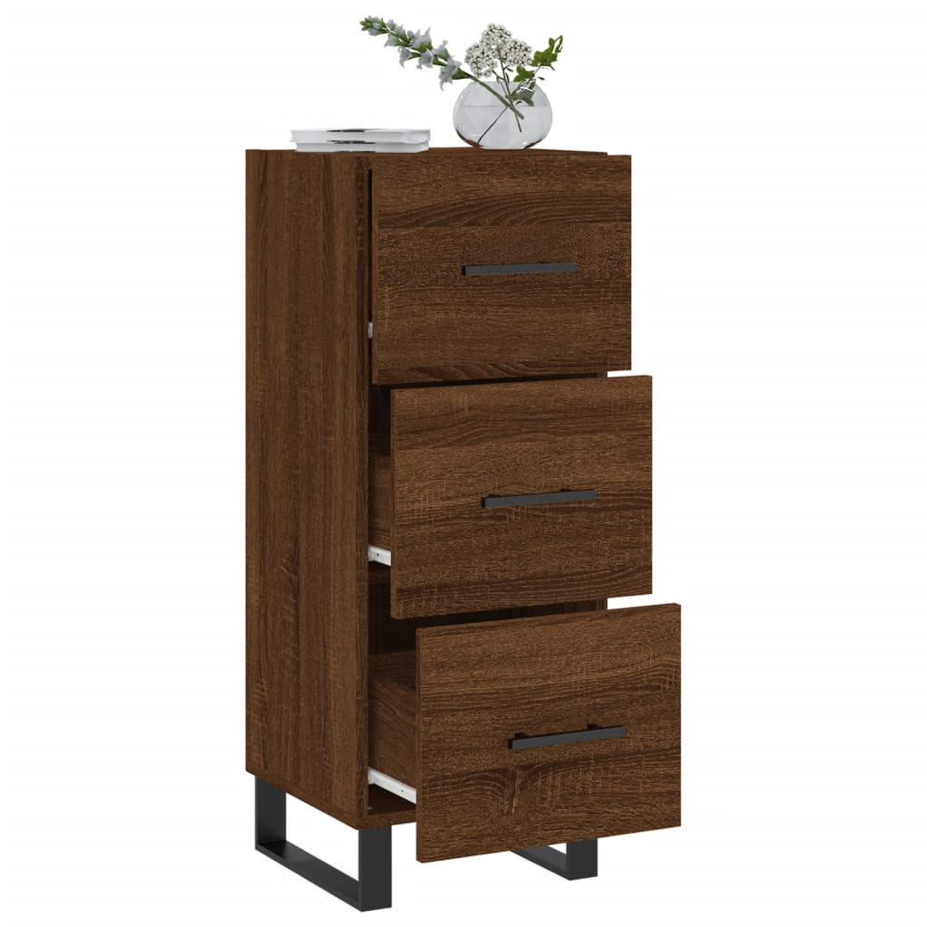Sideboard Braun Eichen-Optik 34,5x34x90 cm Holzwerkstoff