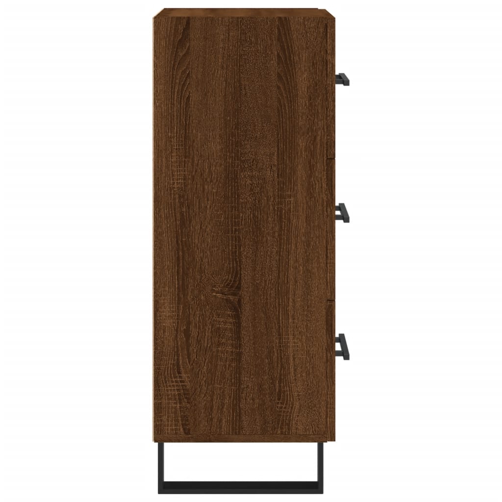 Sideboard Braun Eichen-Optik 34,5x34x90 cm Holzwerkstoff
