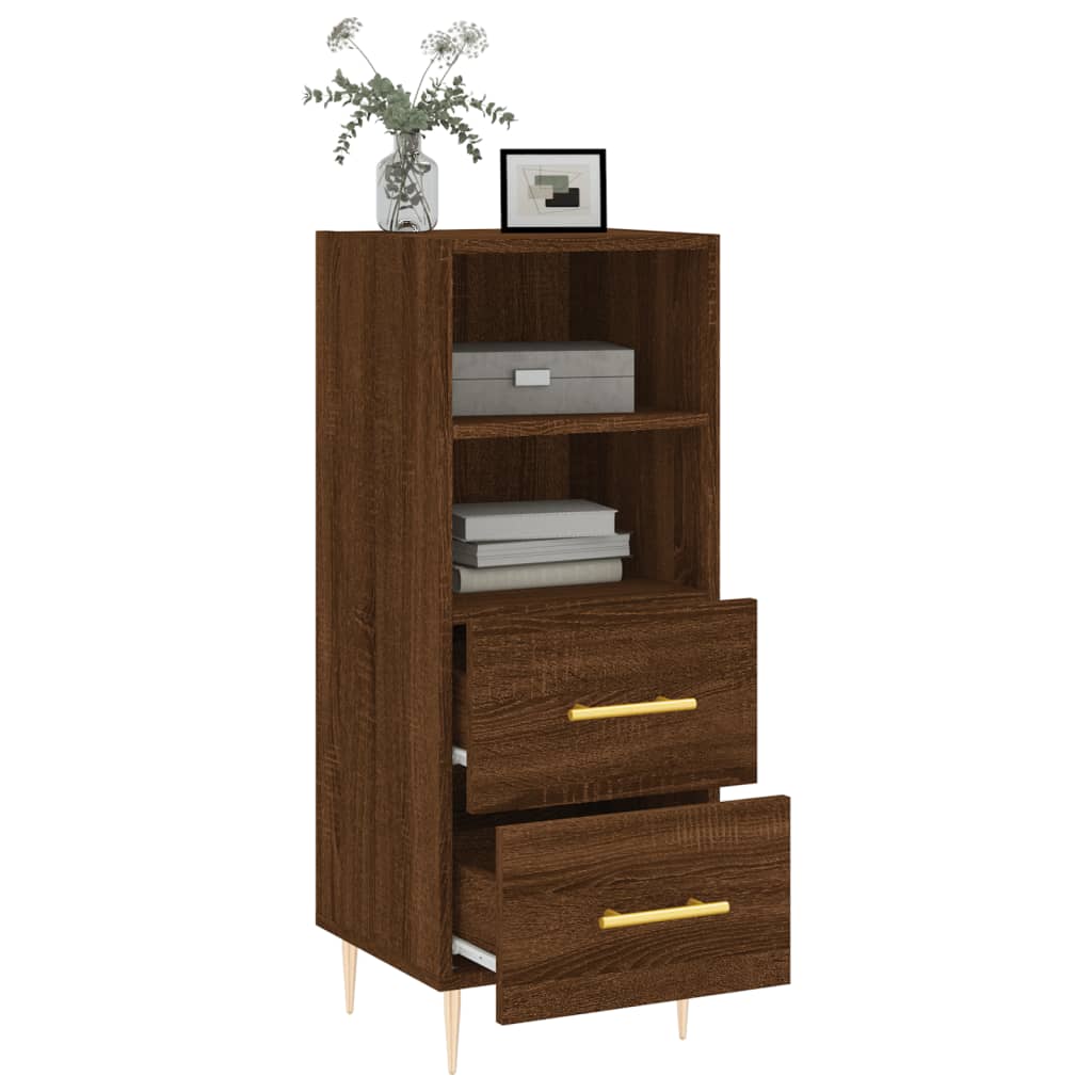 Sideboard Braun Eichen-Optik 34,5x34x90 cm Holzwerkstoff