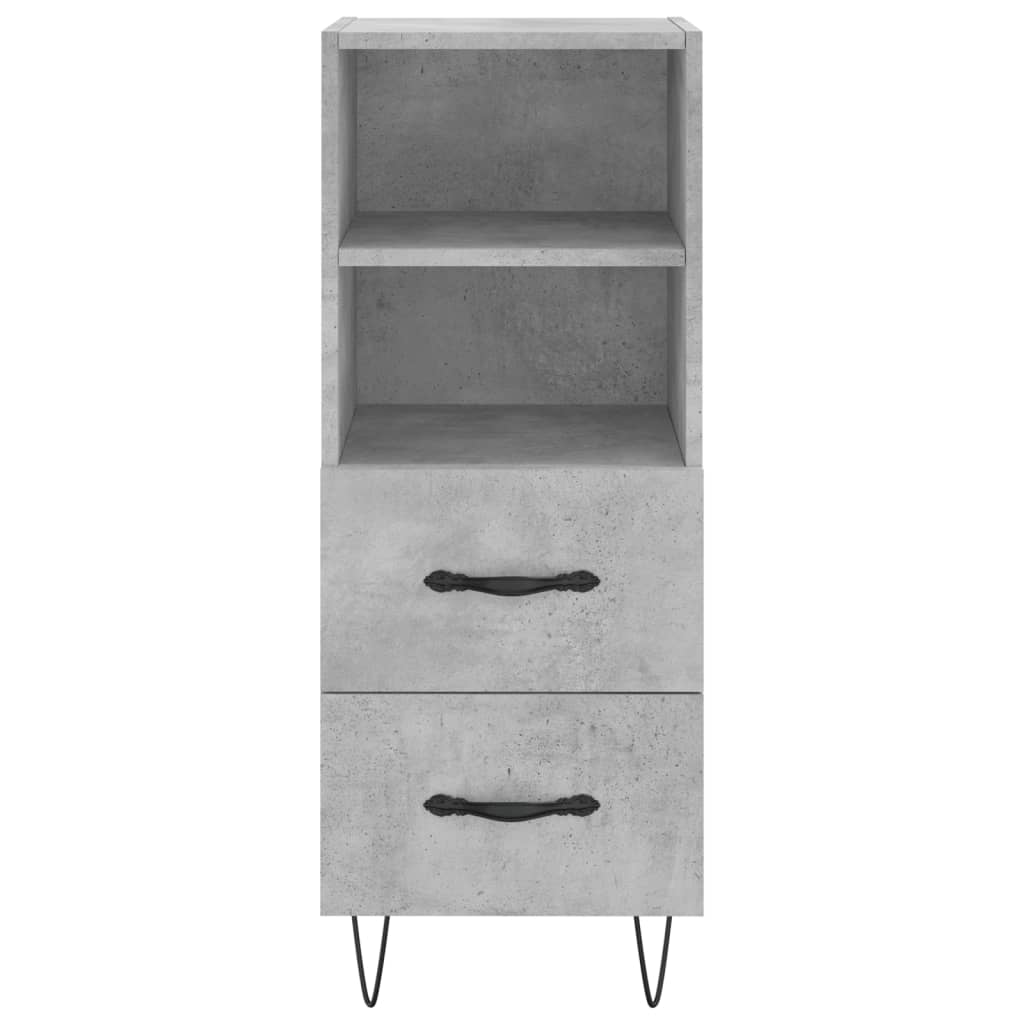 Sideboard Betongrau 34,5x34x90 cm Holzwerkstoff