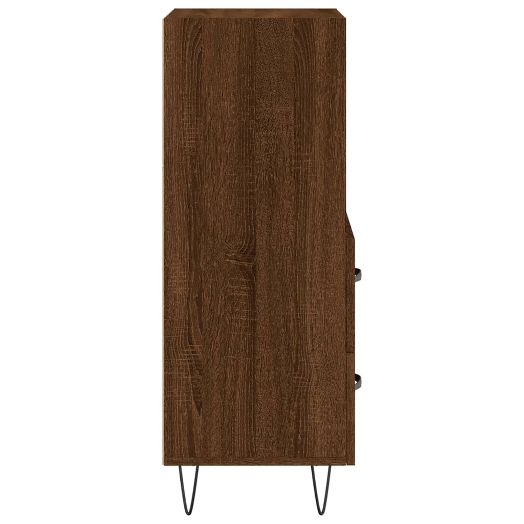 Sideboard Braun Eichen-Optik 34,5x34x90 cm Holzwerkstoff