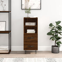 Thumbnail for Sideboard Braun Eichen-Optik 34,5x34x90 cm Holzwerkstoff