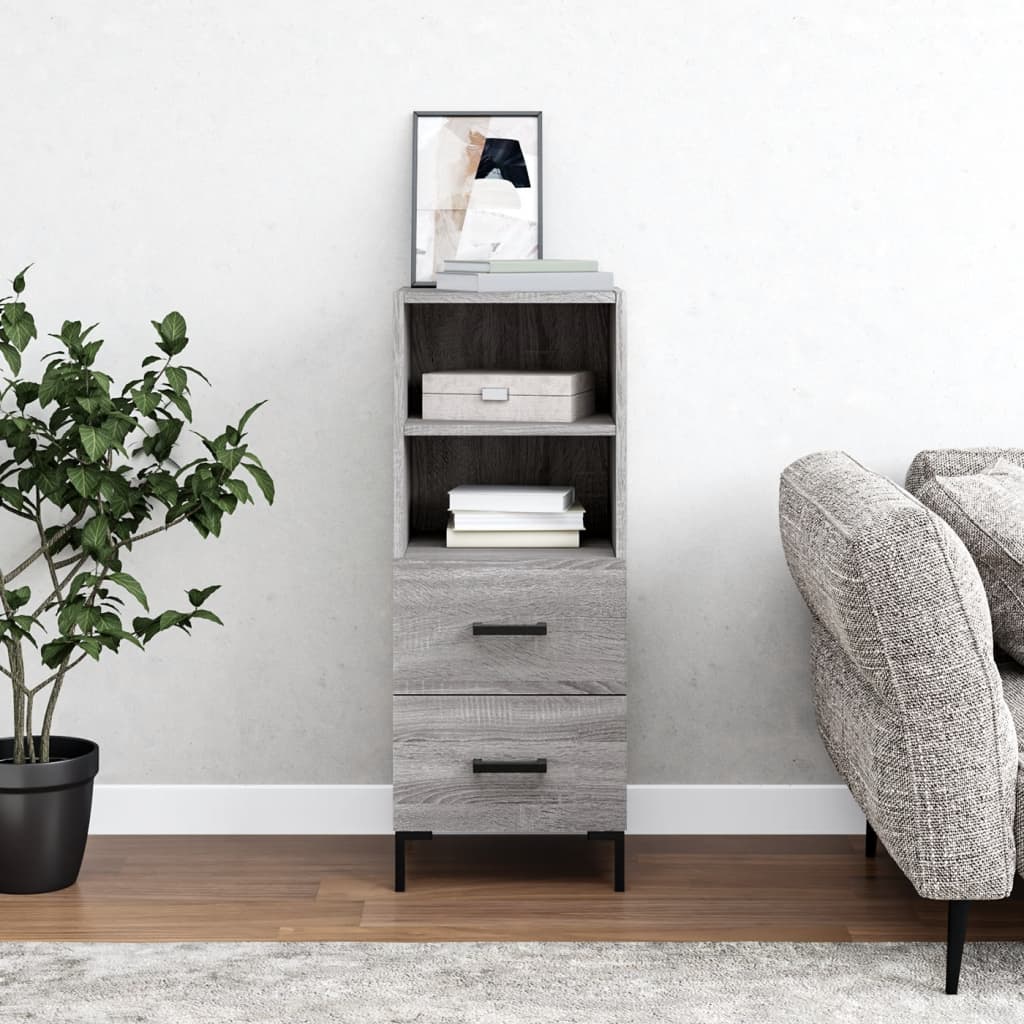 Sideboard Grau Sonoma 34,5x34x90 cm Holzwerkstoff