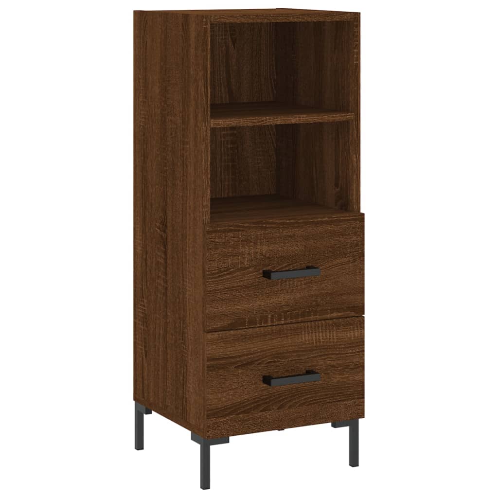Sideboard Braun Eichen-Optik 34,5x34x90 cm Holzwerkstoff
