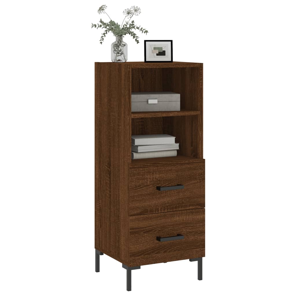 Sideboard Braun Eichen-Optik 34,5x34x90 cm Holzwerkstoff