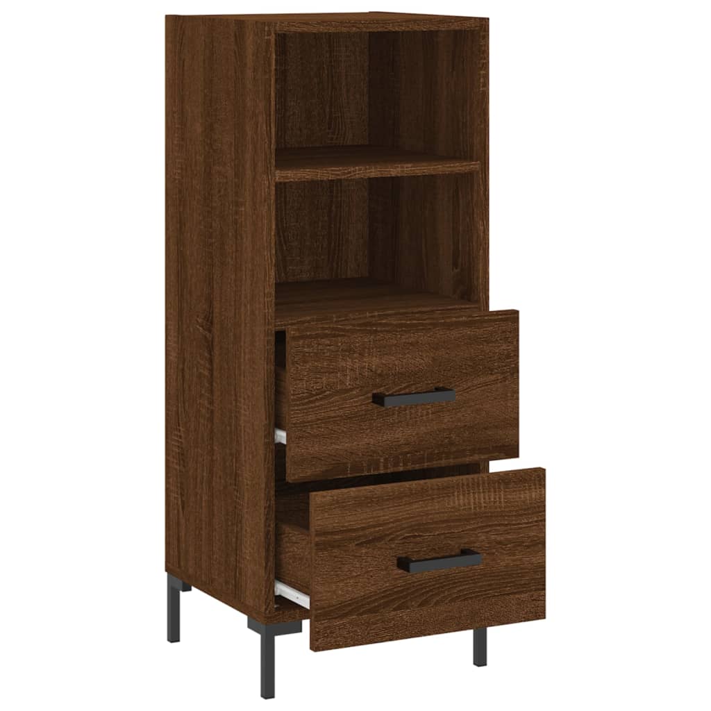 Sideboard Braun Eichen-Optik 34,5x34x90 cm Holzwerkstoff