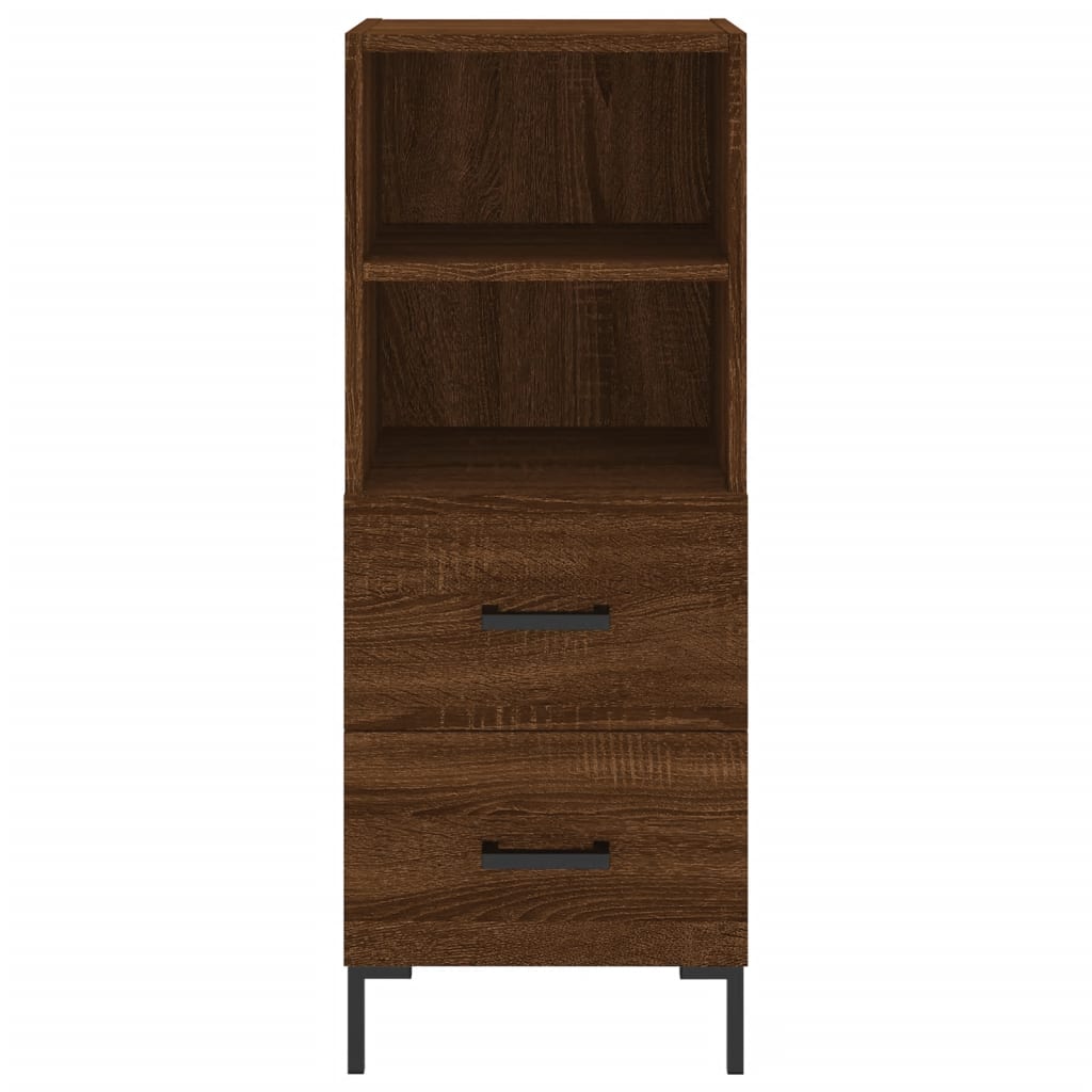 Sideboard Braun Eichen-Optik 34,5x34x90 cm Holzwerkstoff