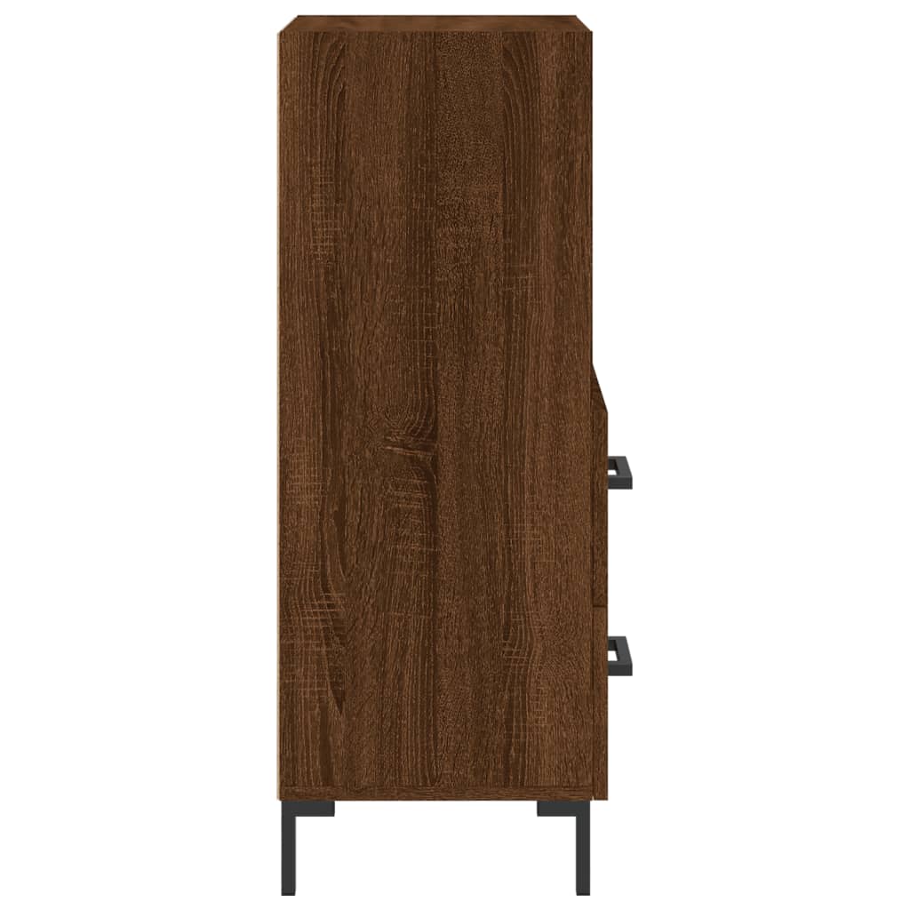 Sideboard Braun Eichen-Optik 34,5x34x90 cm Holzwerkstoff