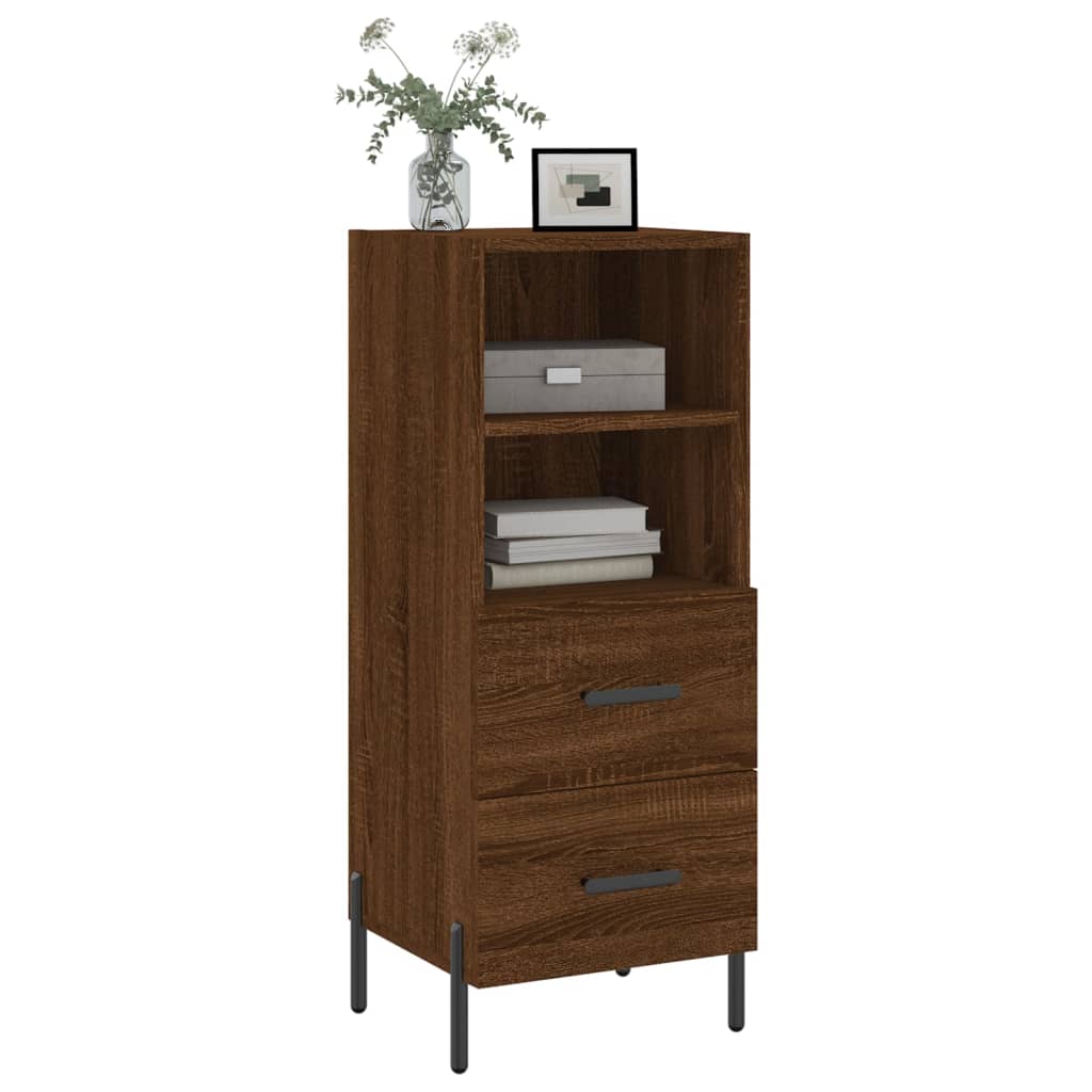 Sideboard Braun Eichen-Optik 34,5x34x90 cm Holzwerkstoff