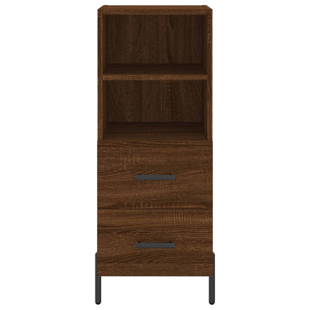 Sideboard Braun Eichen-Optik 34,5x34x90 cm Holzwerkstoff