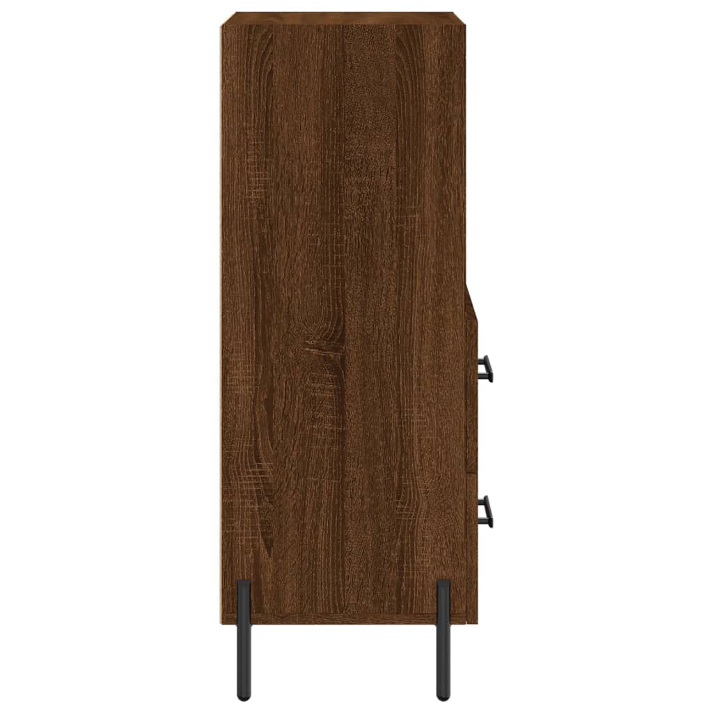 Sideboard Braun Eichen-Optik 34,5x34x90 cm Holzwerkstoff