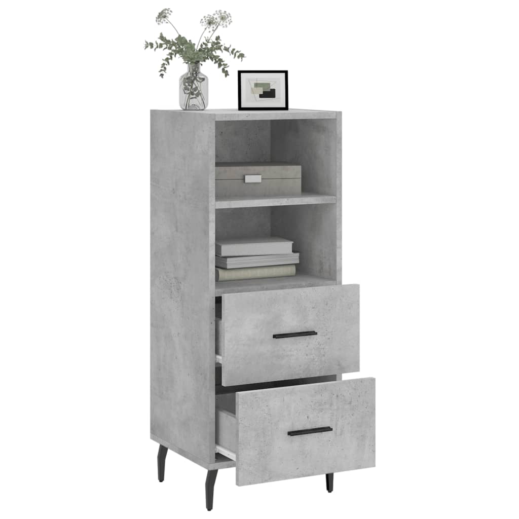 Sideboard Betongrau 34,5x34x90 cm Holzwerkstoff