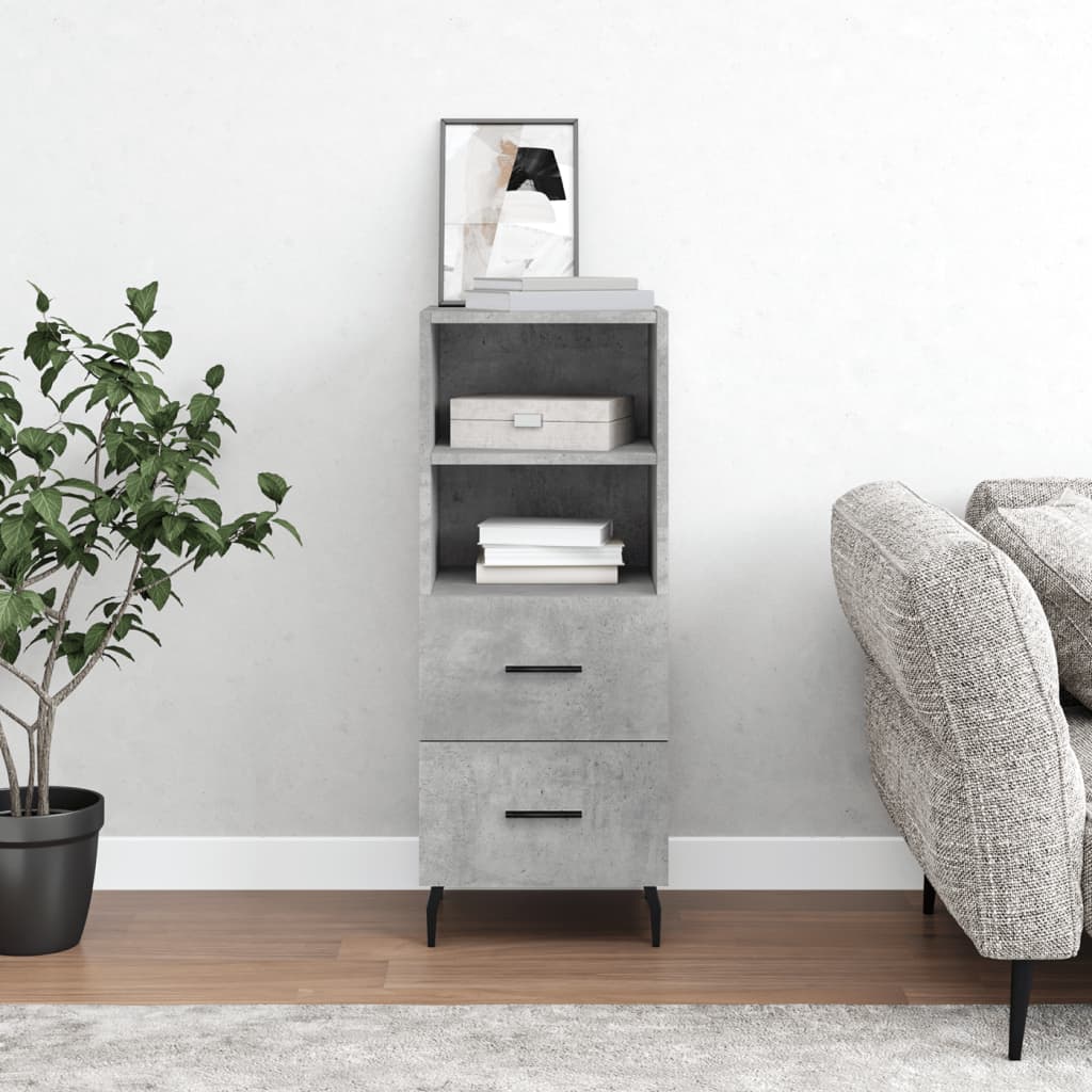 Sideboard Betongrau 34,5x34x90 cm Holzwerkstoff